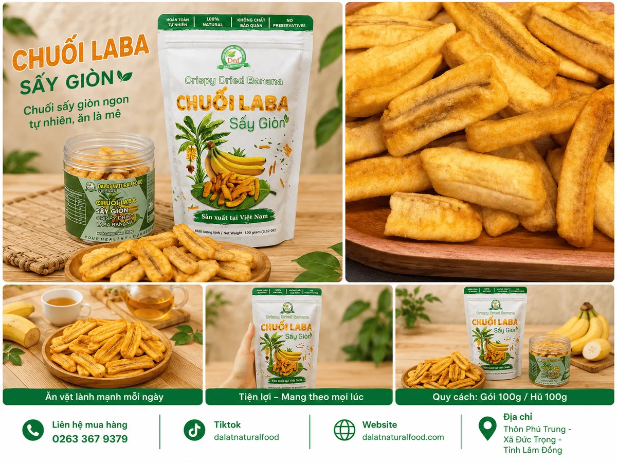 Chuối Laba Sấy Giòn
